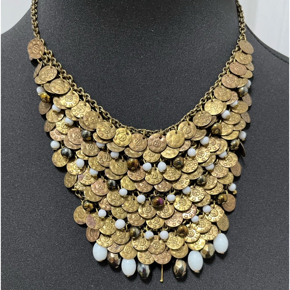 *CLEOPATRA COIN BIB NECKLACE